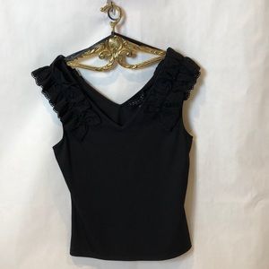 NWT Laundry Top in Black